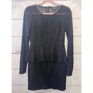 Sexy Size Medium BEBE Black Dress Shear Sleeves